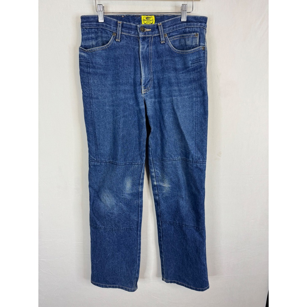 Draggin Jeans Mens Blue Denim Kevlar Lined Motorcycle Riding Pants Men 32X32